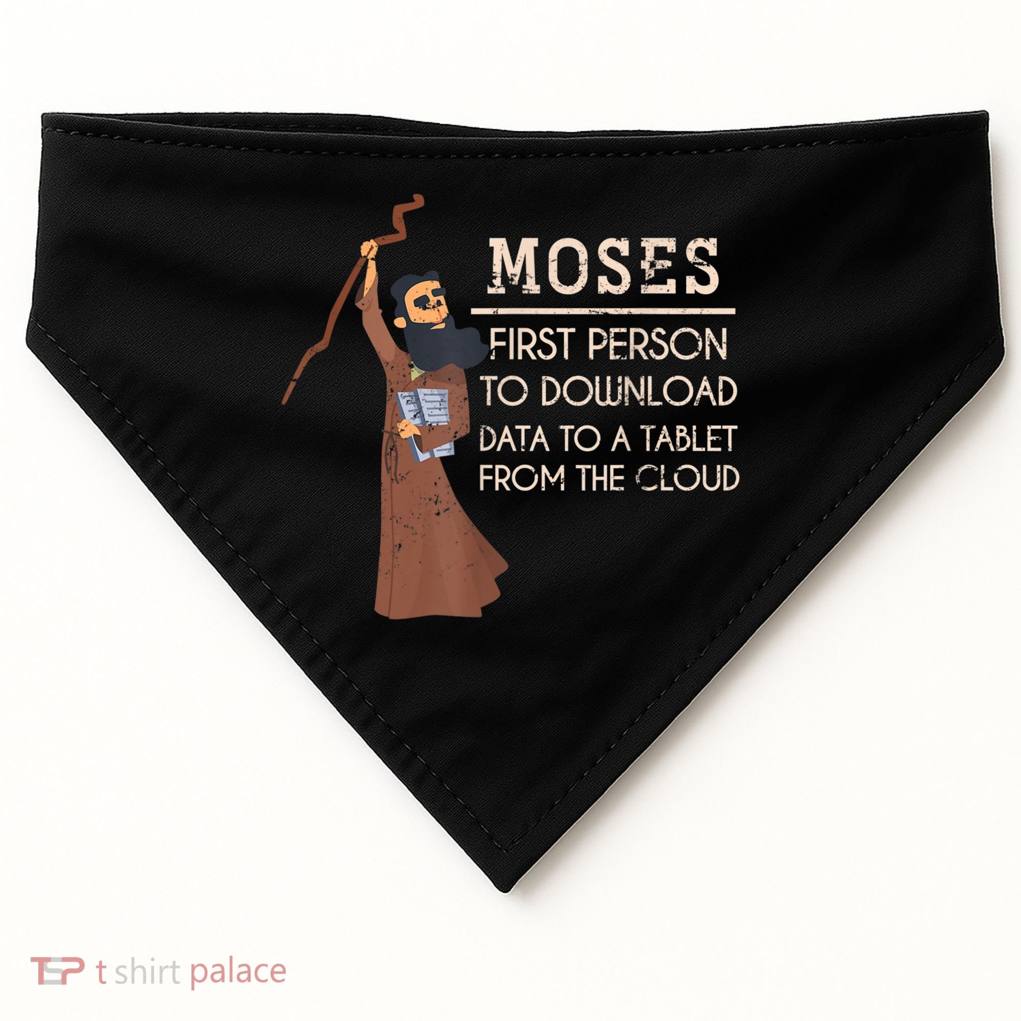 Faith Moses Bible Verse Funny Christian Prayer USA-Made Doggie Bandana