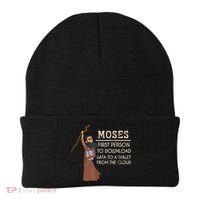 Faith Moses Bible Verse Funny Christian Prayer Beanie thumb 0