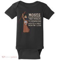 Faith Moses Bible Verse Funny Christian Prayer Baby Bodysuit thumb 0