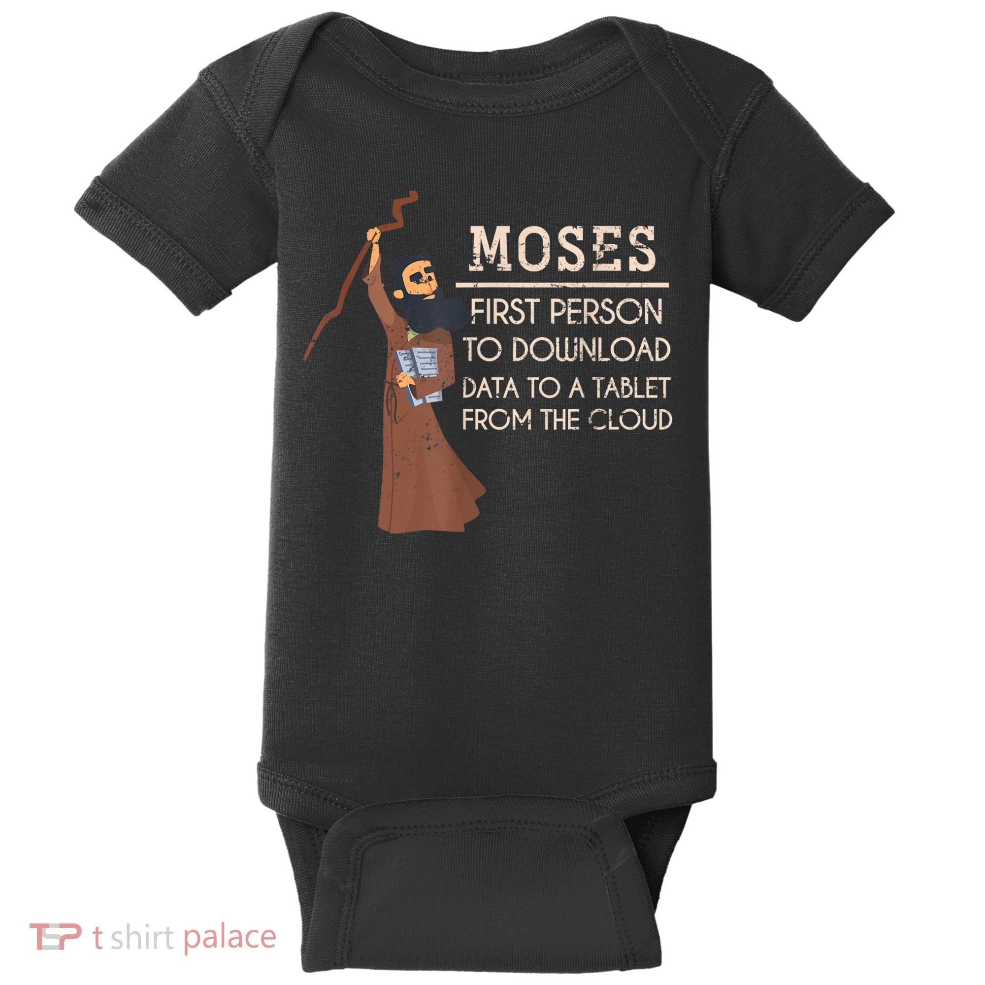 Faith Moses Bible Verse Funny Christian Prayer Baby Bodysuit