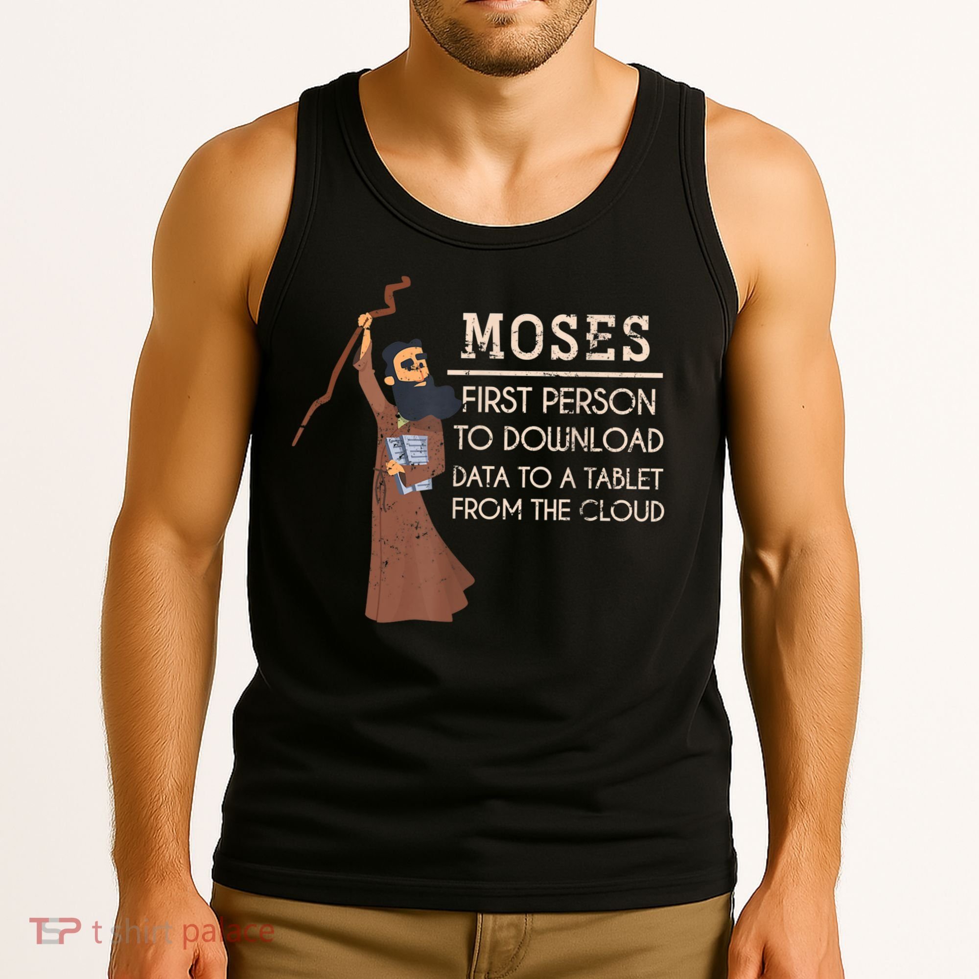 Faith Moses Bible Verse Funny Christian Prayer Tank Top