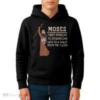 Faith Moses Bible Verse Funny Christian Prayer Kids Hoodie thumb 4