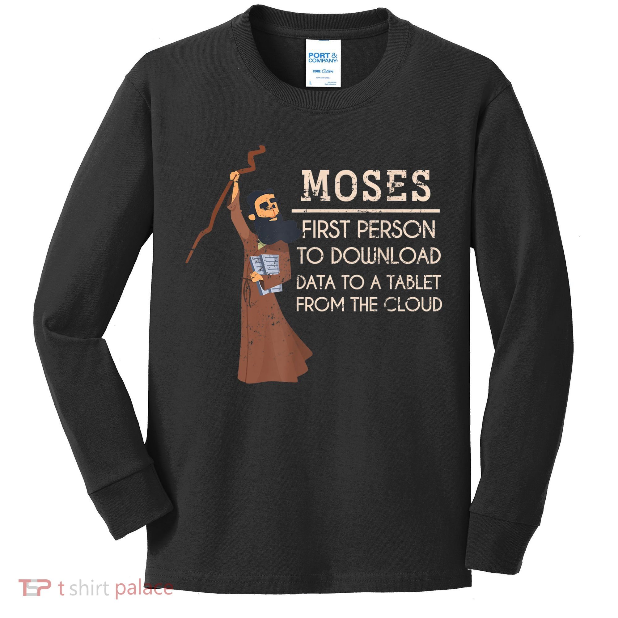 Faith Moses Bible Verse Funny Christian Prayer Kids Long Sleeve Shirt