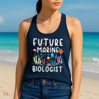 Future Marine Biologist Cute Costume Child Adult Women's Tank Top thumb 2