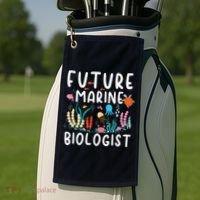Future Marine Biologist Cute Costume Child Adult Golf Towel thumb 2