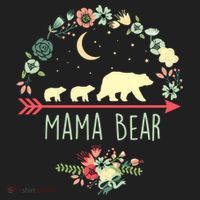 Floral Mama Bear With 2 Cubs Gift Women's Sweatshirt thumb 2