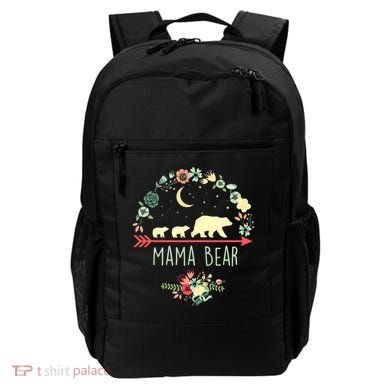 Floral Mama Bear With 2 Cubs Gift Backpack