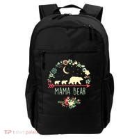 Floral Mama Bear With 2 Cubs Gift Backpack thumb 0