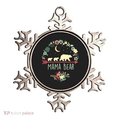 Floral Mama Bear With 2 Cubs Gift Ornament