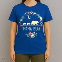 Floral Mama Bear With 2 Cubs Gift T-Shirt thumb 4