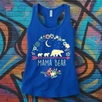 Floral Mama Bear With 2 Cubs Gift Women's Tank Top thumb 3