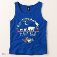 Floral Mama Bear With 2 Cubs Gift Tank Top thumb 2