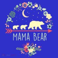 Floral Mama Bear With 2 Cubs Gift Tote Bag thumb 4