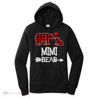 Funny Mimi Bear Red Buffalo Plaid Grandma Bear Christmas Pajama Women's Hoodie thumb 0