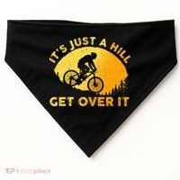 Funny Mountain Biking Trail Mountain Bike USA-Made Doggie Bandana thumb 0