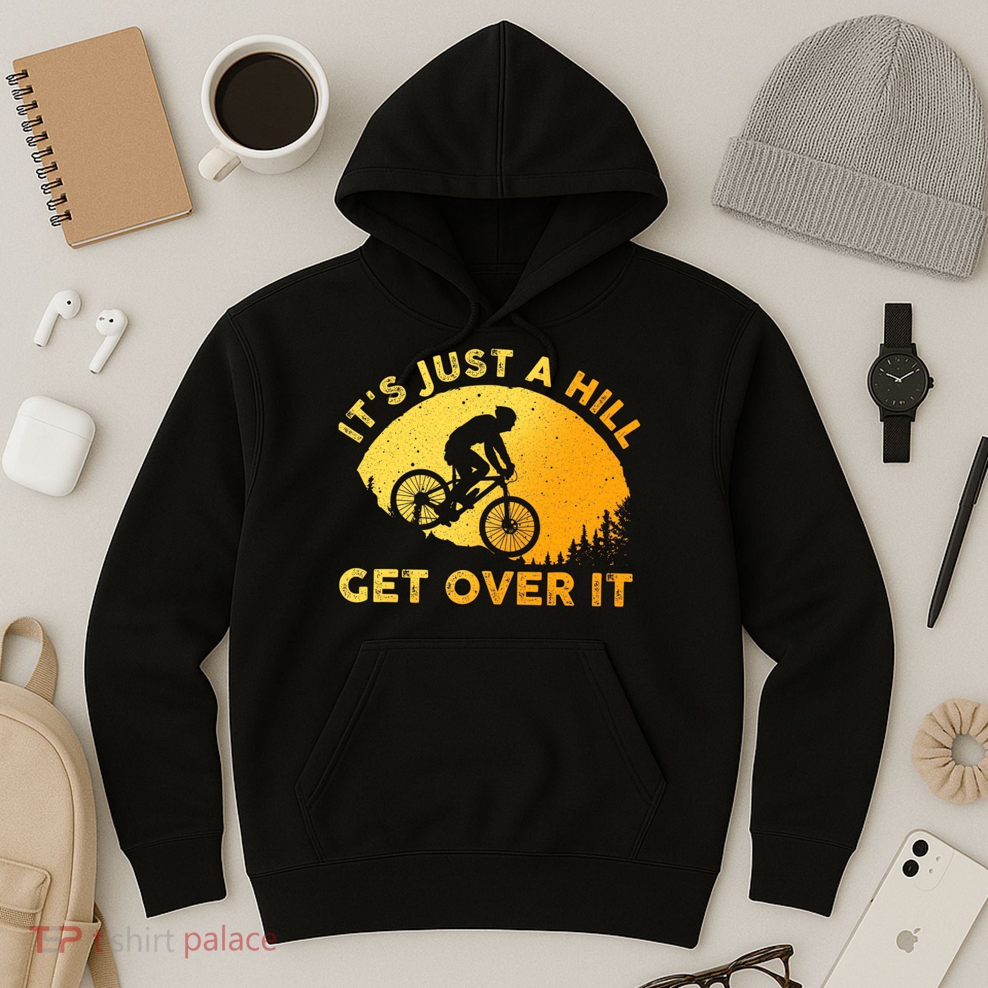 Funny Mountain Biking Trail Mountain Bike Hoodie