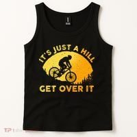 Funny Mountain Biking Trail Mountain Bike Tank Top thumb 2