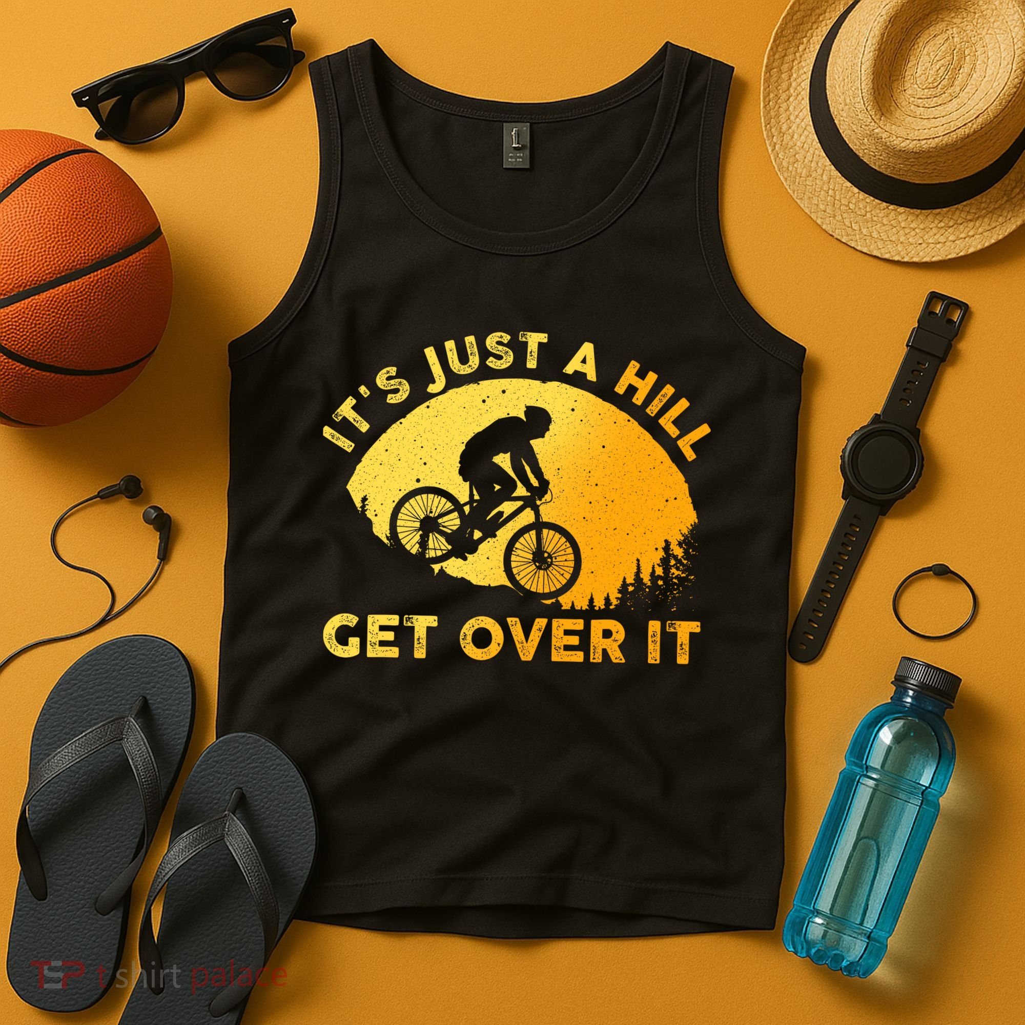 Funny Mountain Biking Trail Mountain Bike Tank Top