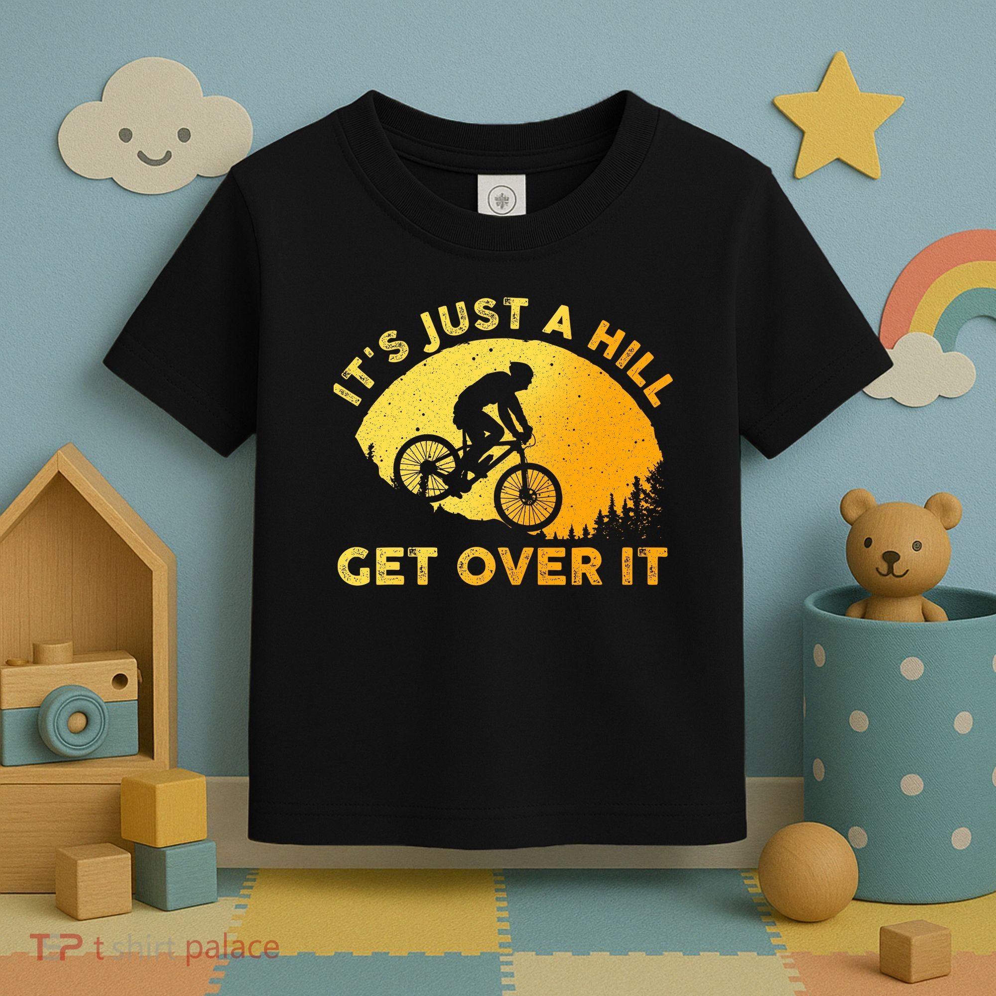 Funny Mountain Biking Trail Mountain Bike Toddler T-Shirt