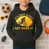 Funny Mountain Biking Trail Mountain Bike Kids Hoodie thumb 2