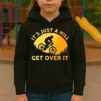 Funny Mountain Biking Trail Mountain Bike Kids Hoodie thumb 3