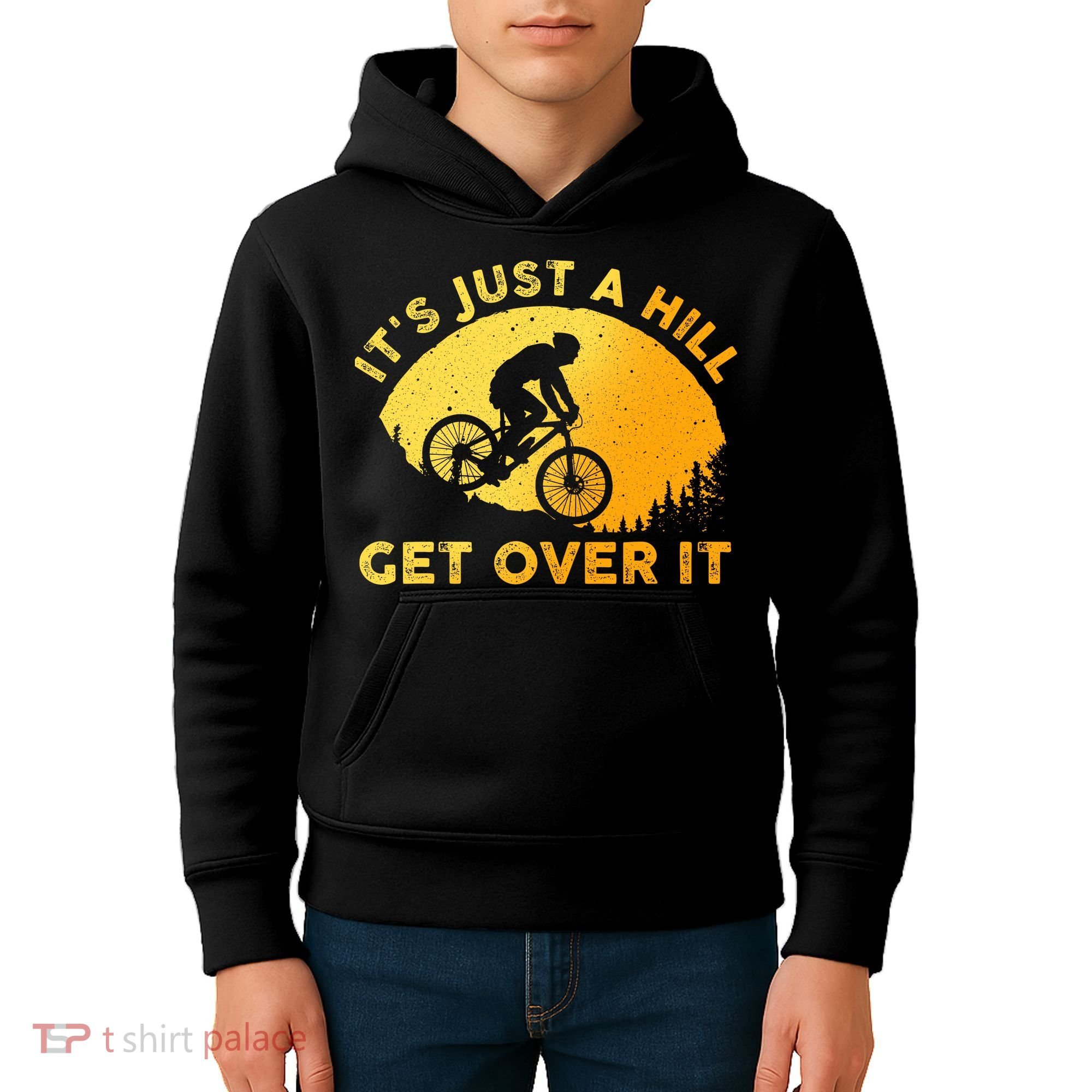 Funny Mountain Biking Trail Mountain Bike Kids Hoodie