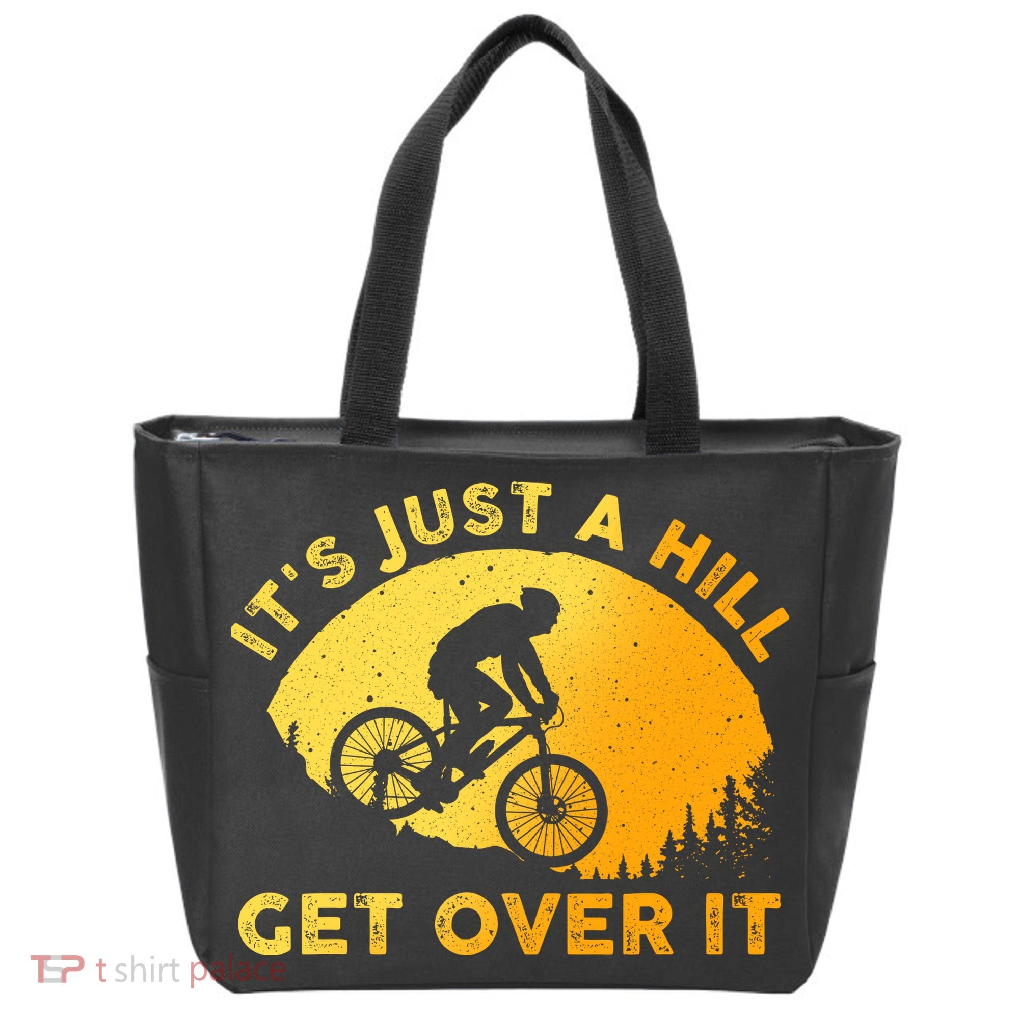 Funny Mountain Biking Trail Mountain Bike Tote Bag