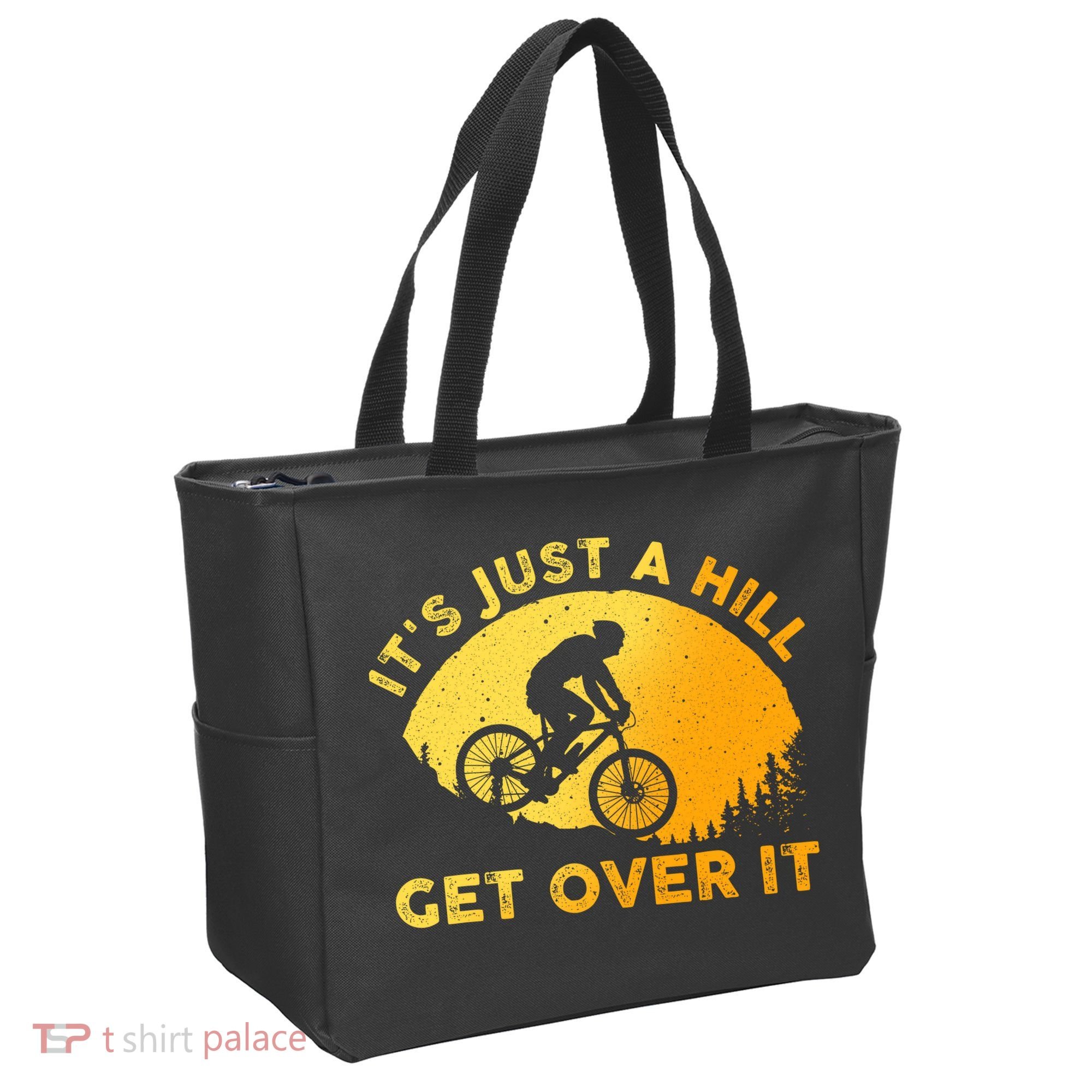Funny Mountain Biking Trail Mountain Bike Tote Bag