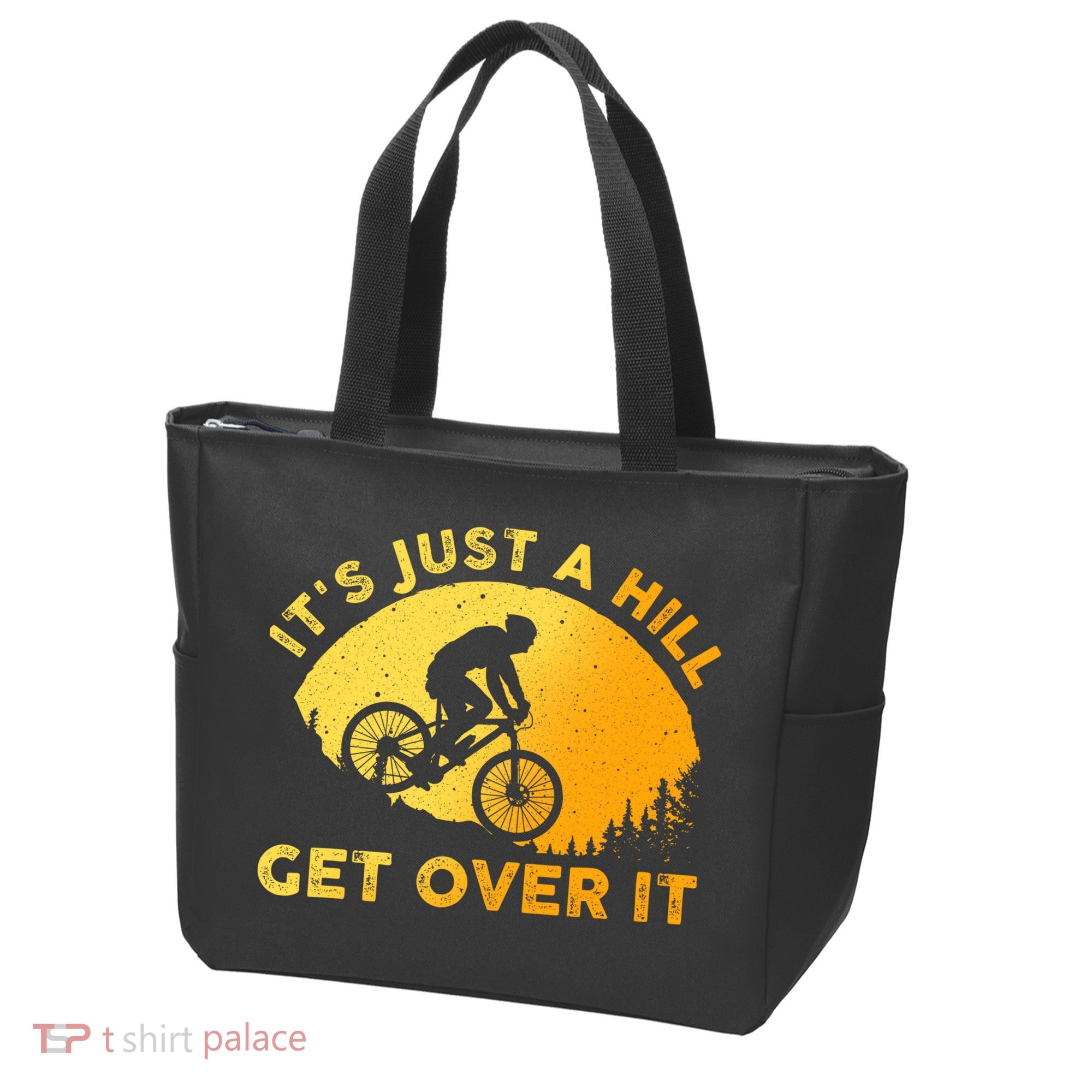 Funny Mountain Biking Trail Mountain Bike Tote Bag