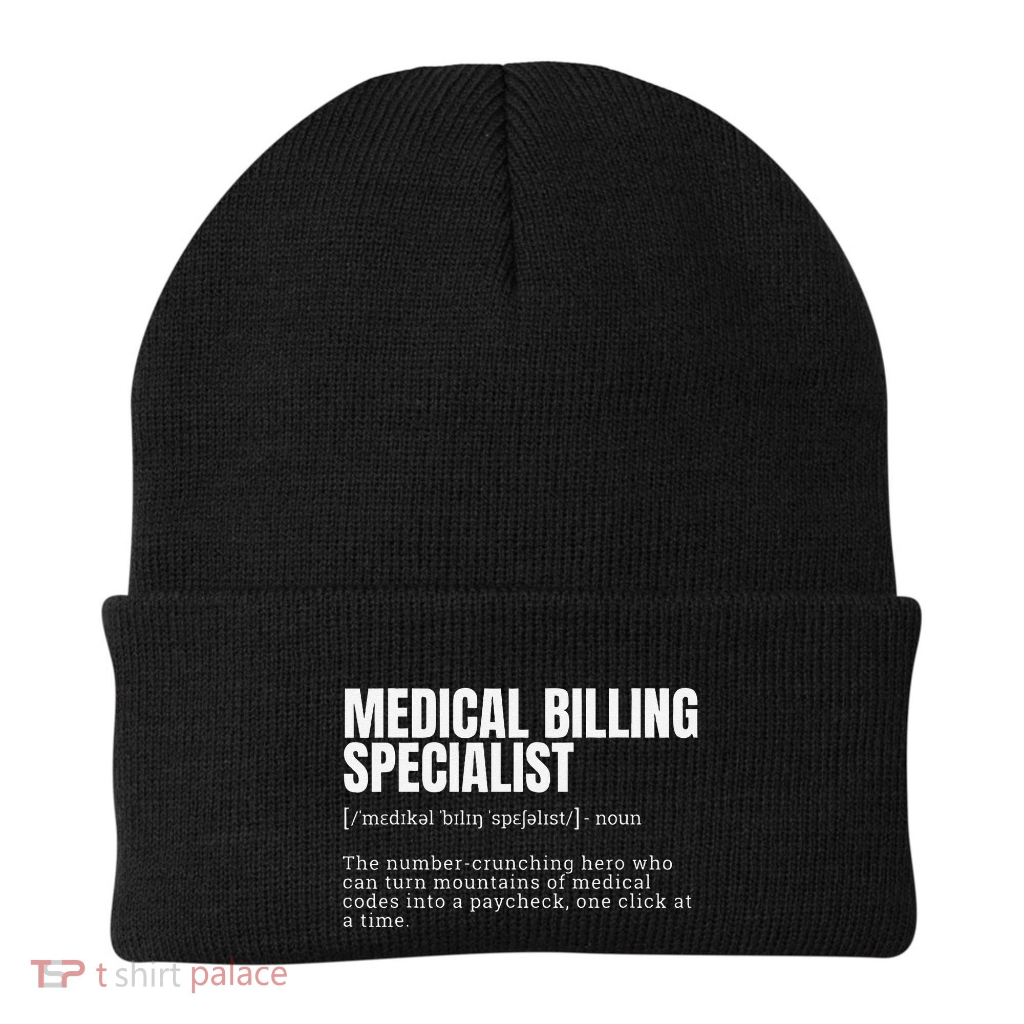 Funny Medical Billing Specialist Definition Beanie