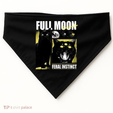 Full Moon Black Cat Transformation USA-Made Doggie Bandana