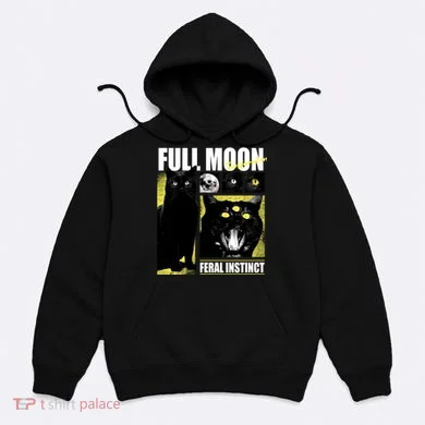 Full Moon Black Cat Transformation Hoodie