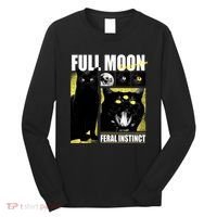 Full Moon Black Cat Transformation Long Sleeve Shirt thumb 0