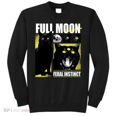 Full Moon Black Cat Transformation Sweatshirt