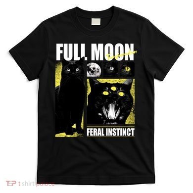 Full Moon Black Cat Transformation T-Shirt