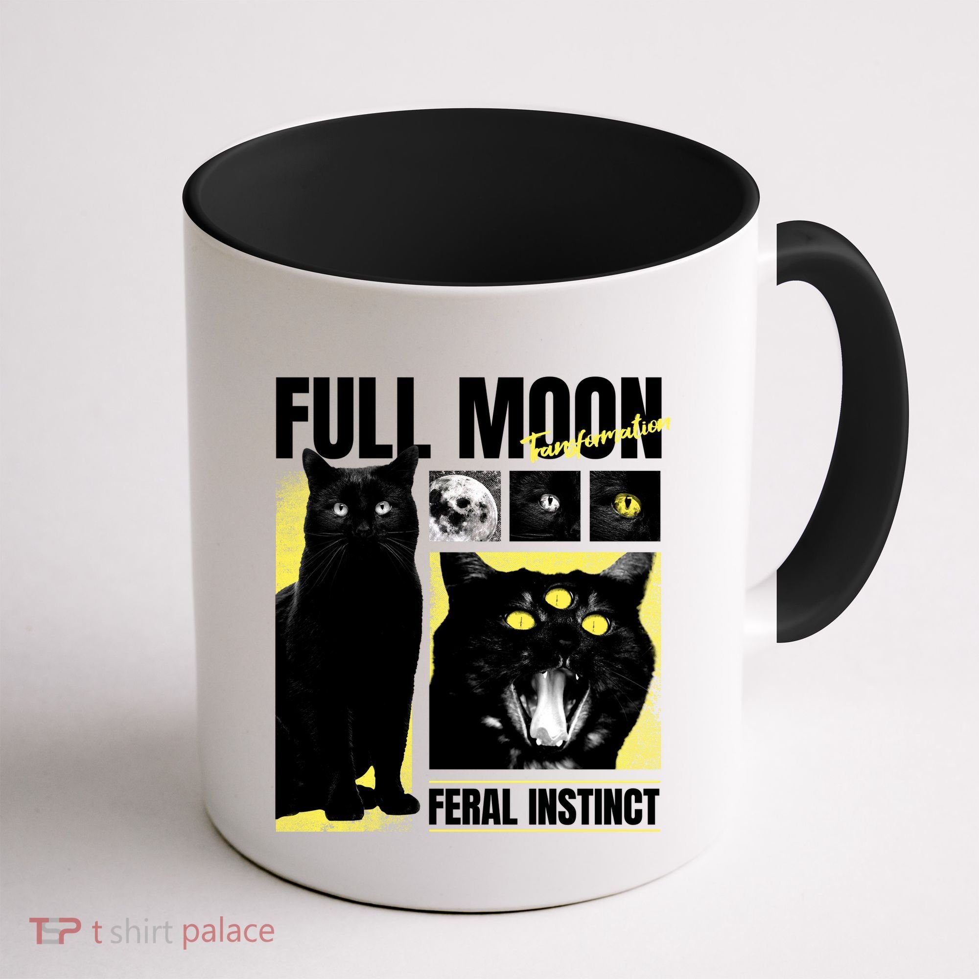 Full Moon Black Cat Transformation Coffee Mug