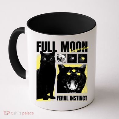 Full Moon Black Cat Transformation Coffee Mug