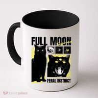 Full Moon Black Cat Transformation Coffee Mug thumb 0