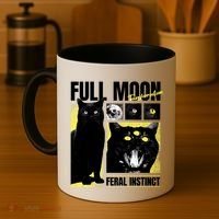 Full Moon Black Cat Transformation Coffee Mug thumb 4