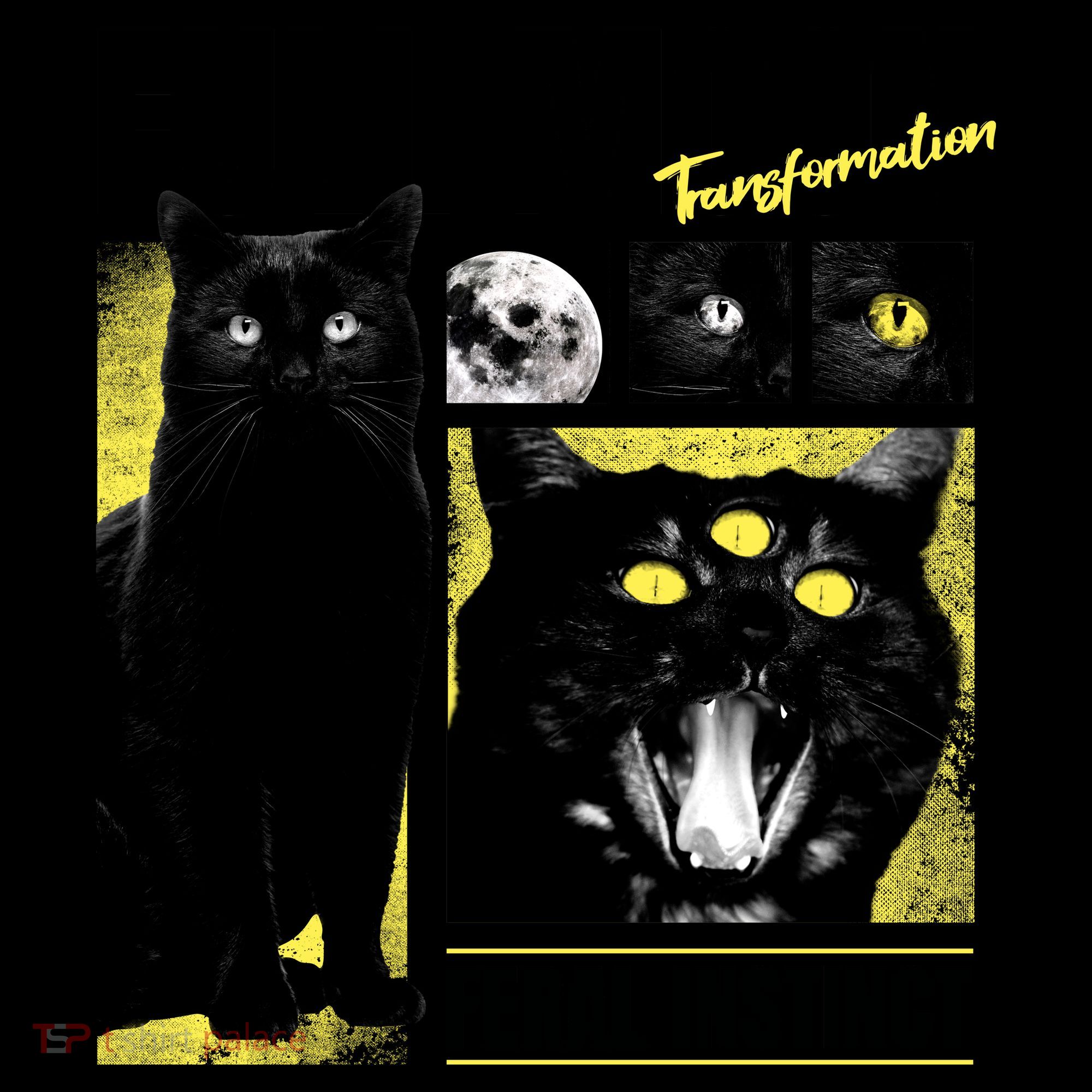 Full Moon Black Cat Transformation Coffee Mug