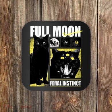 Full Moon Black Cat Transformation Coaster