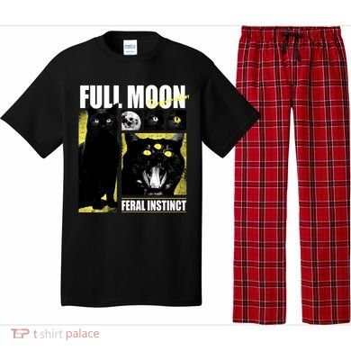 Full Moon Black Cat Transformation Pajama Set