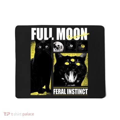 Full Moon Black Cat Transformation Mousepad