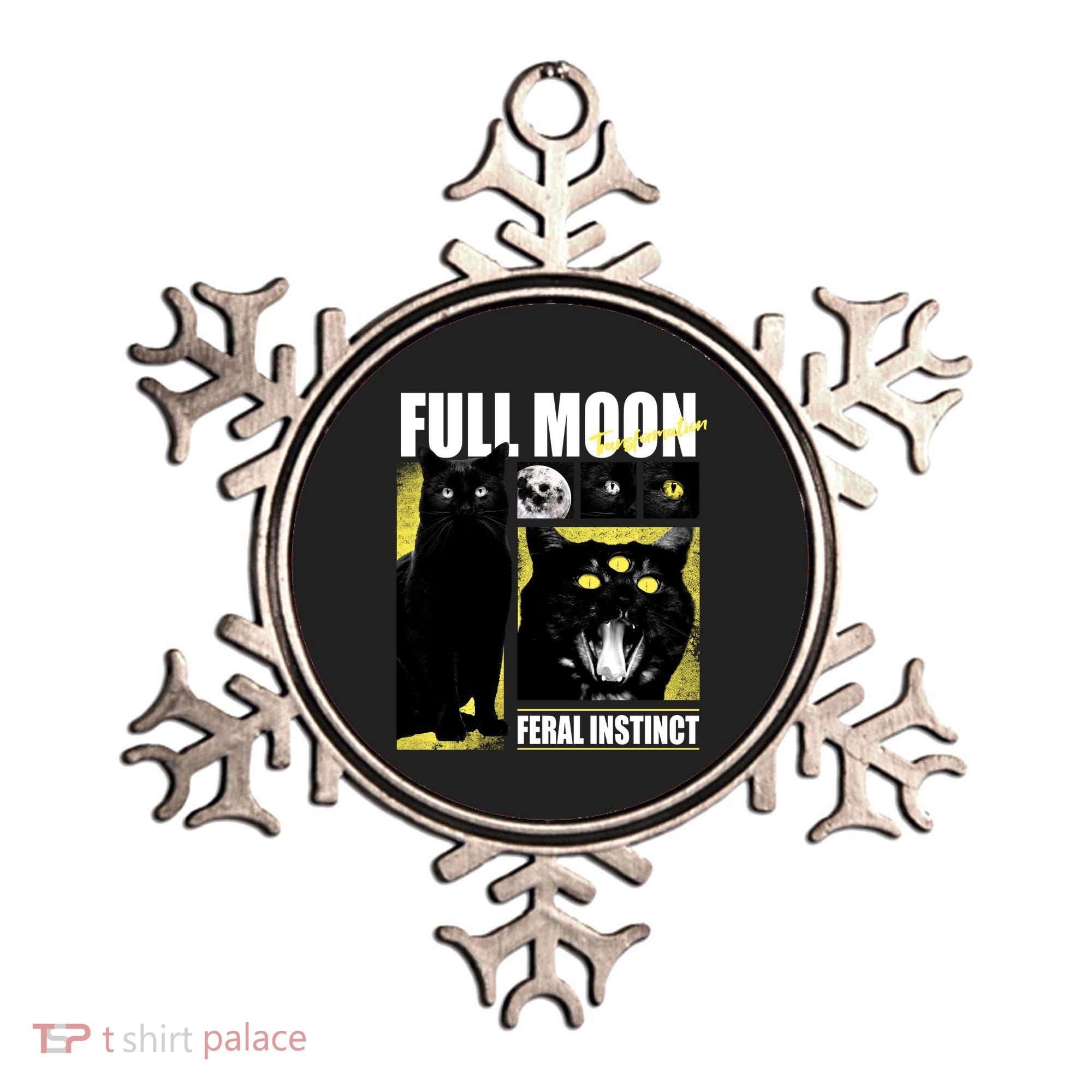 Full Moon Black Cat Transformation Ornament