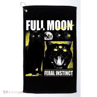 Full Moon Black Cat Transformation Golf Towel
