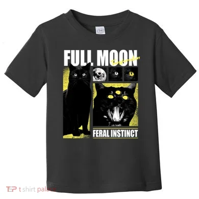 Full Moon Black Cat Transformation Toddler T-Shirt