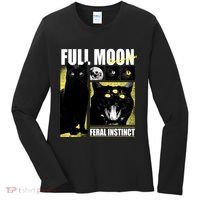 Full Moon Black Cat Transformation Women's Long Sleeve Shirt thumb 0