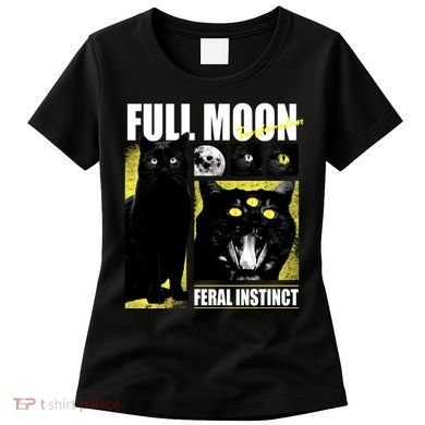 Full Moon Black Cat Transformation Women's T-Shirt
