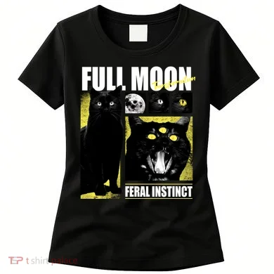 Full Moon Black Cat Transformation Women's T-Shirt