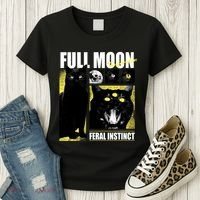 Full Moon Black Cat Transformation Women's T-Shirt thumb 3